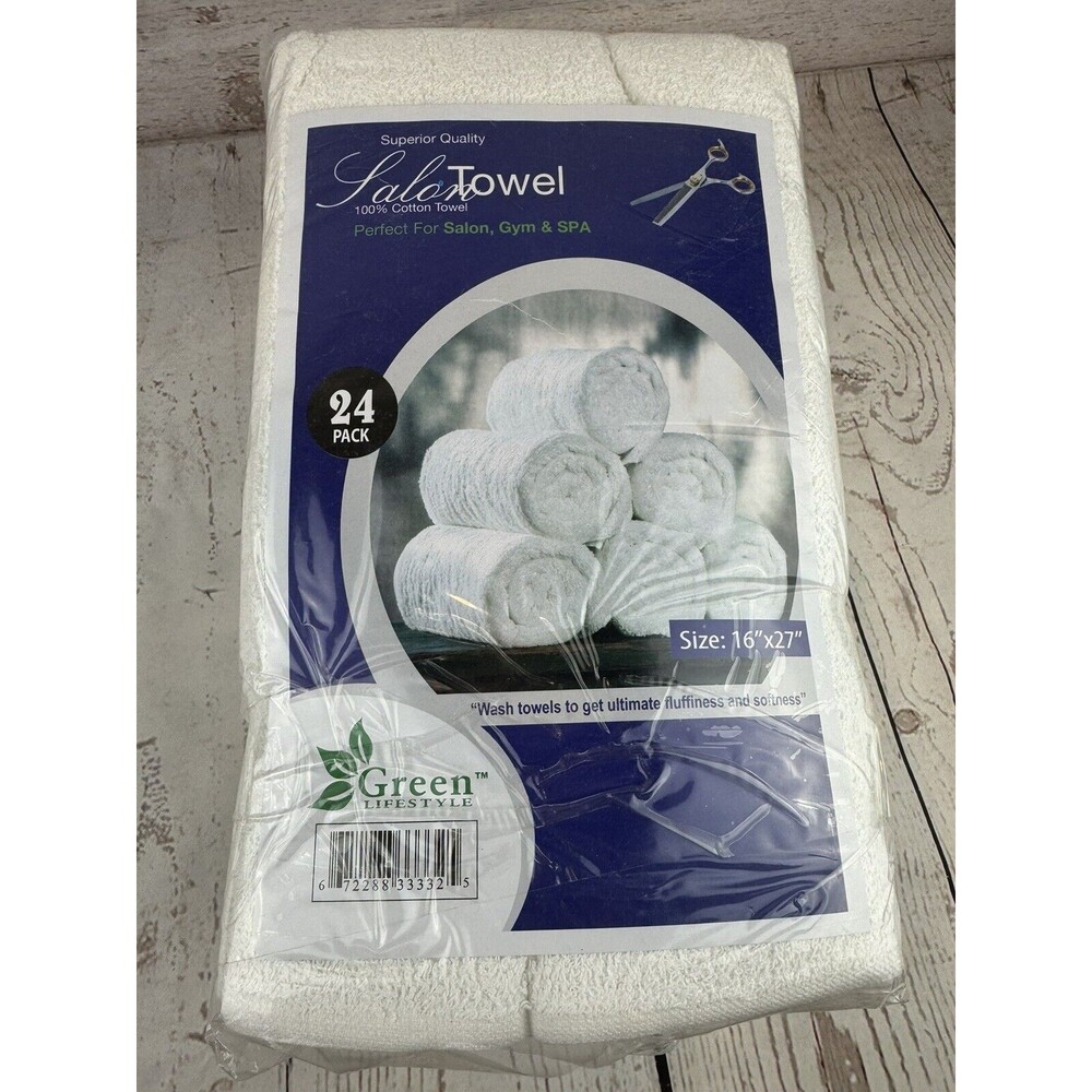 Green Lifestyle washcloth and 8pk Towel Set Parent (Hand Towel, 24-Pack)